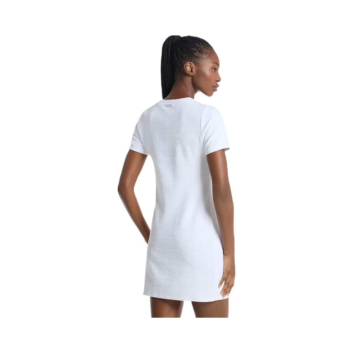 Michael Kors Logo Jacquard Dress White - HypeFly India View 2