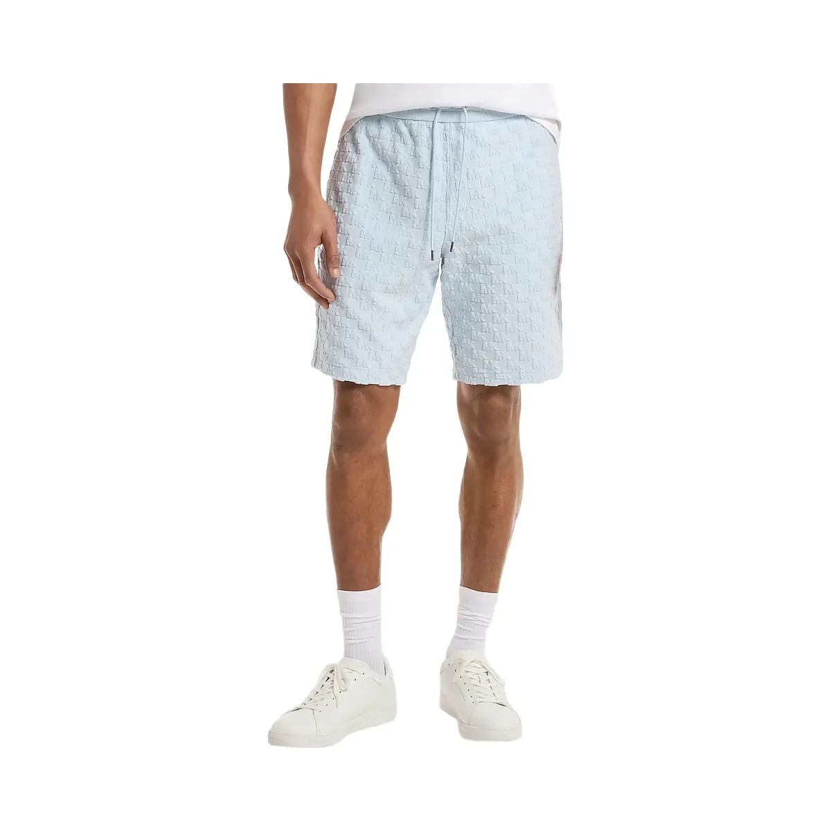 Michael Kors Logo Jacquard Terry Shorts Pastel Blue - HypeFly India View 1