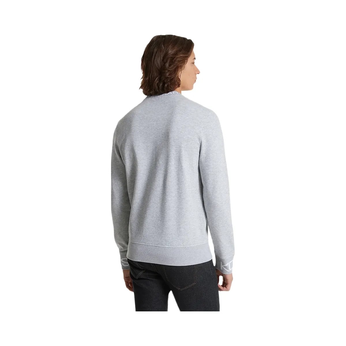 Michael Kors Logo Trim Cotton Blend Sweatshirt Heather Grey - HypeFly India View 2