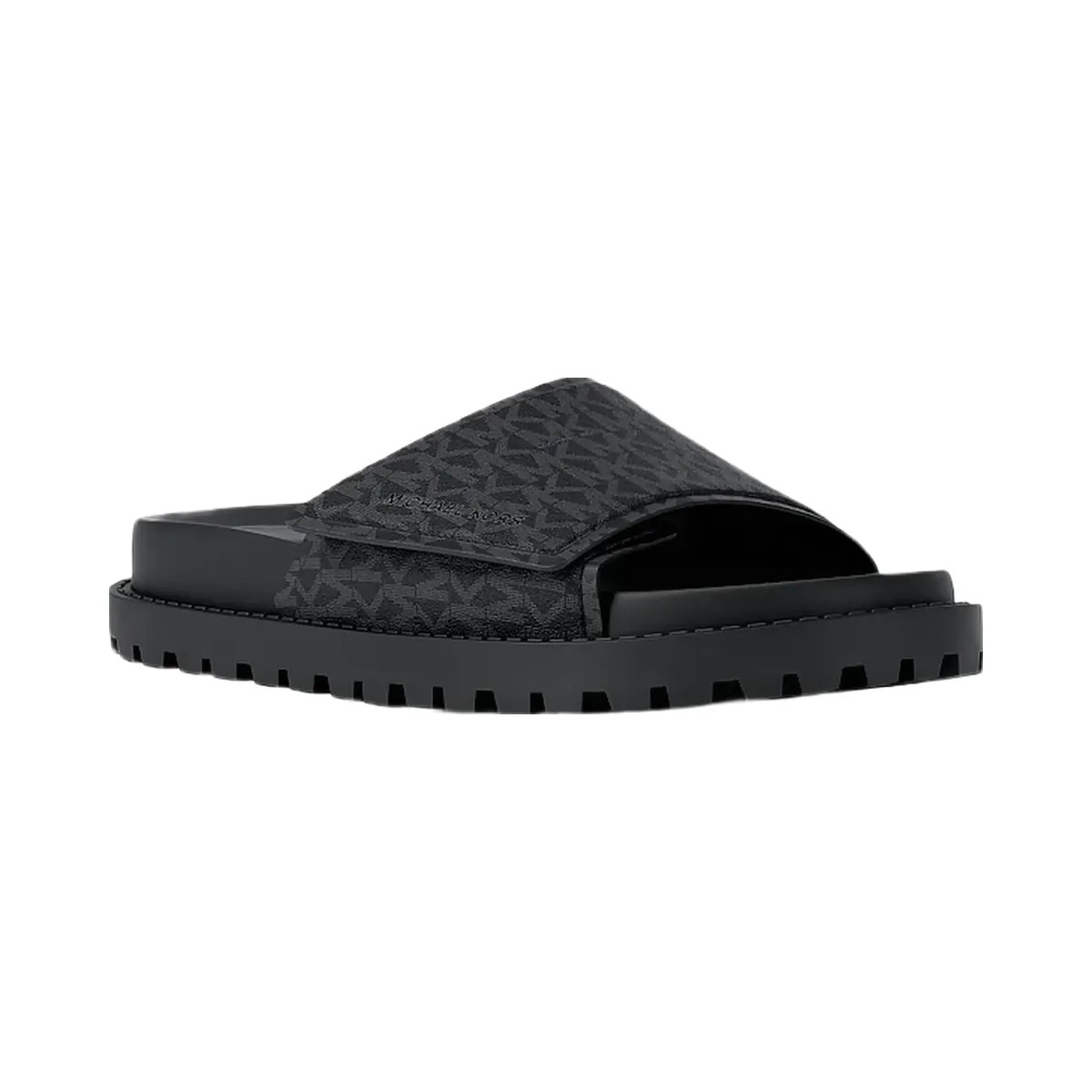 Michael Kors Luka Signature Logo Slide Sandal Black - HypeFly India View 1