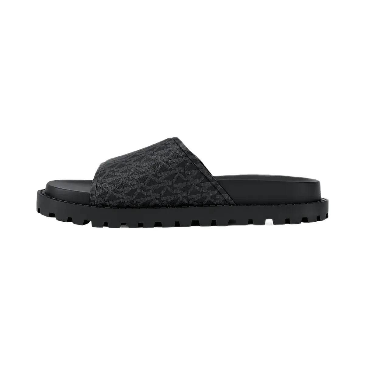 Michael Kors Luka Signature Logo Slide Sandal Black - HypeFly India View 3
