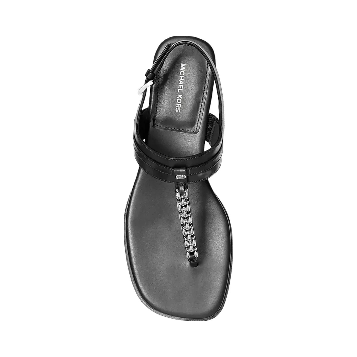 Michael Kors Marcia Embellished Leather Sandal Black - HypeFly India View 3