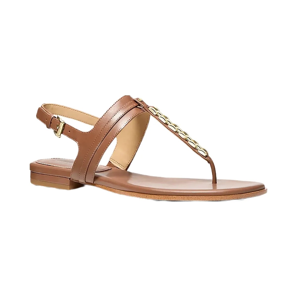 Michael Kors Marcia Embellished Leather Sandal Luggage - HypeFly India View 1