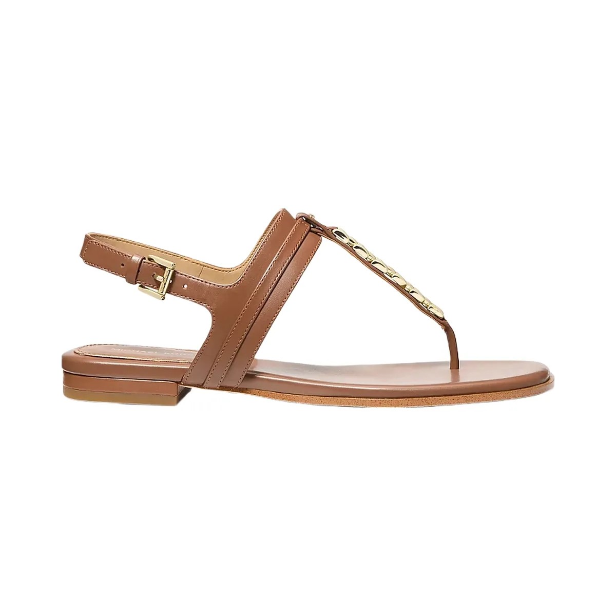 Michael Kors Marcia Embellished Leather Sandal Luggage - HypeFly India View 2