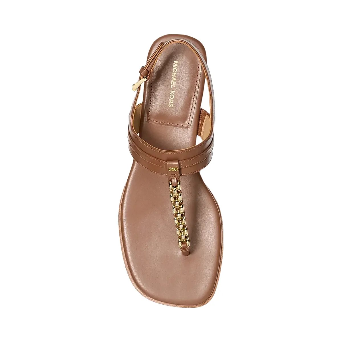 Michael Kors Marcia Embellished Leather Sandal Luggage - HypeFly India View 3