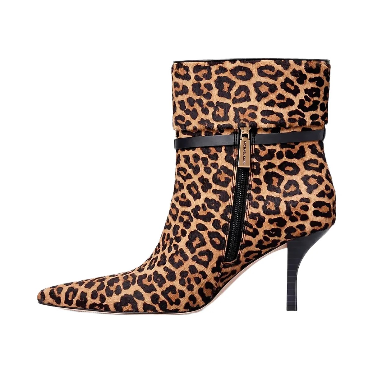 Michael Kors Nalia Leopard Print Calf Hair Boot Dk Camel Mlt - HypeFly India View 3