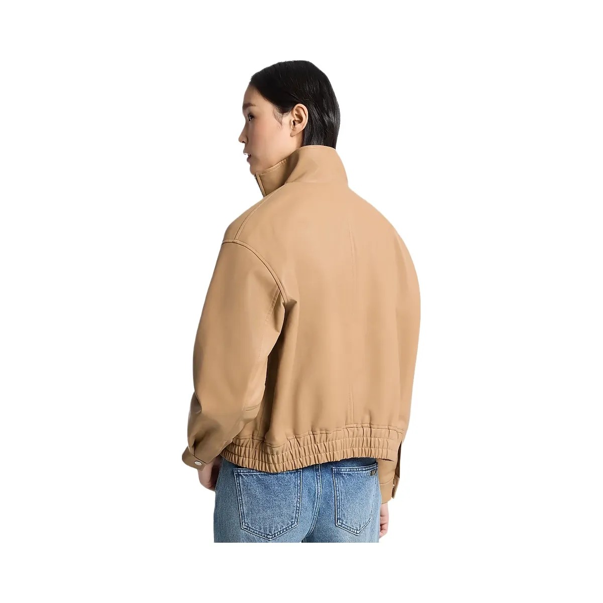 Michael Kors Oversized Blouson Jacket Dark Camel - HypeFly India View 2