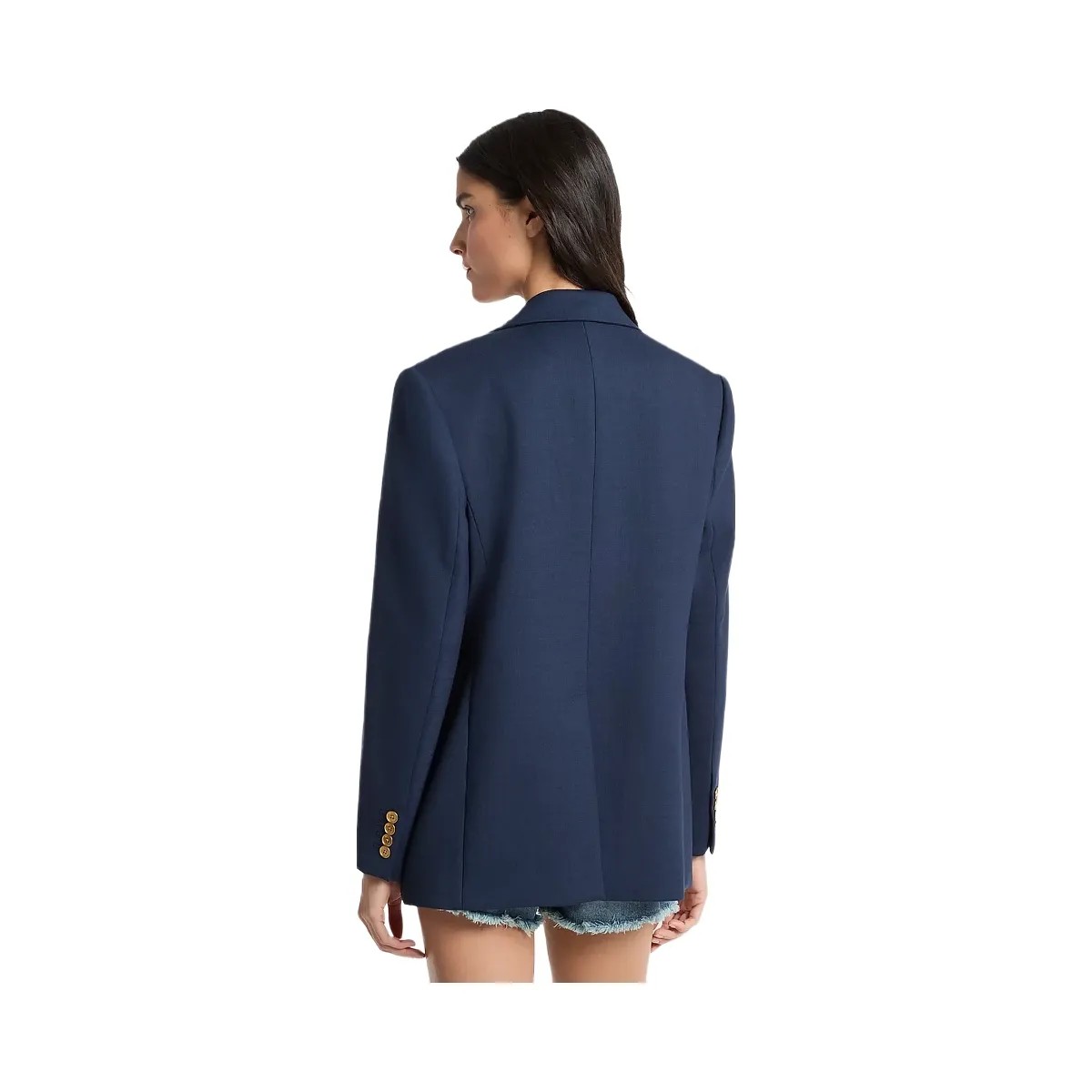 Michael Kors Oversized Crepe Blazer Midnightblue - HypeFly India View 2