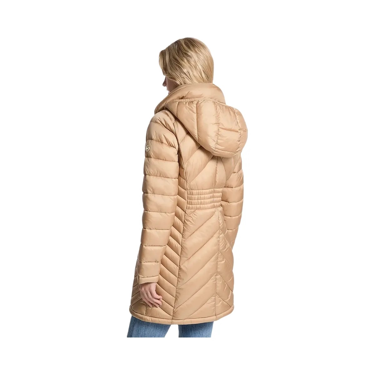 Michael Kors Packable Quilted Nylon Puffer Coat Khaki - HypeFly India View 2
