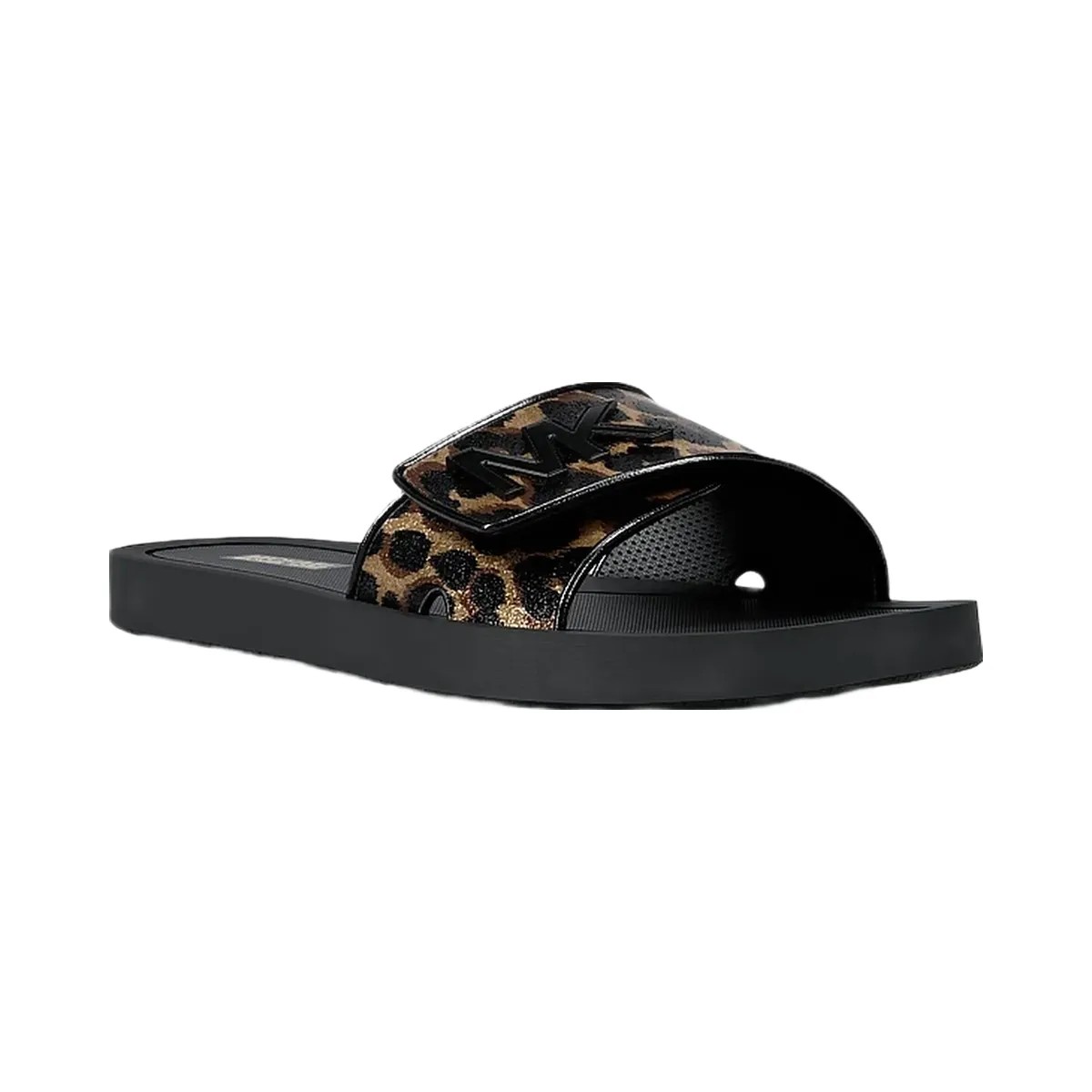 Michael Kors Palmer Cheetah Print Slide Sandal Dk Camel Mlt - HypeFly India View 1