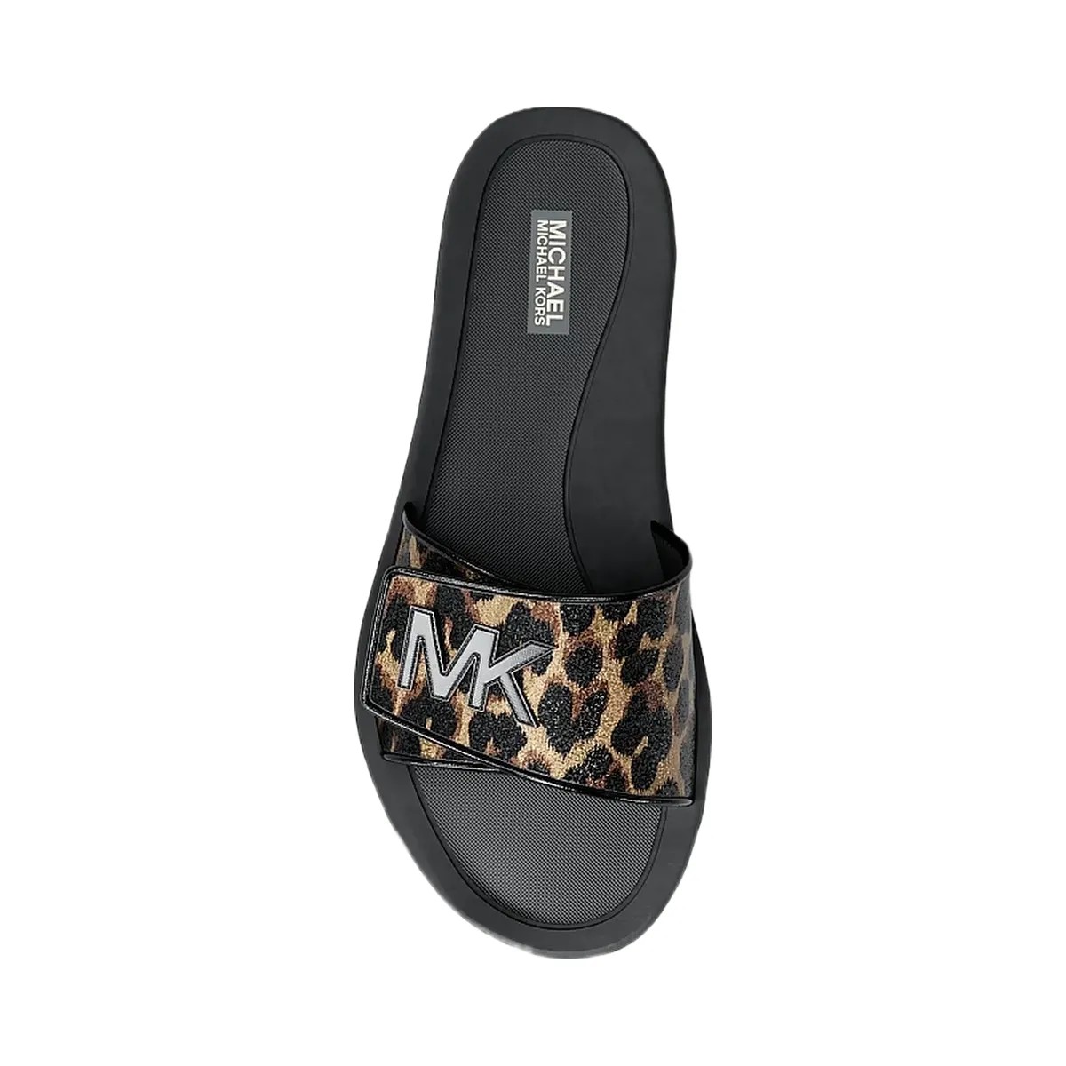Michael Kors Palmer Cheetah Print Slide Sandal Dk Camel Mlt - HypeFly India View 5