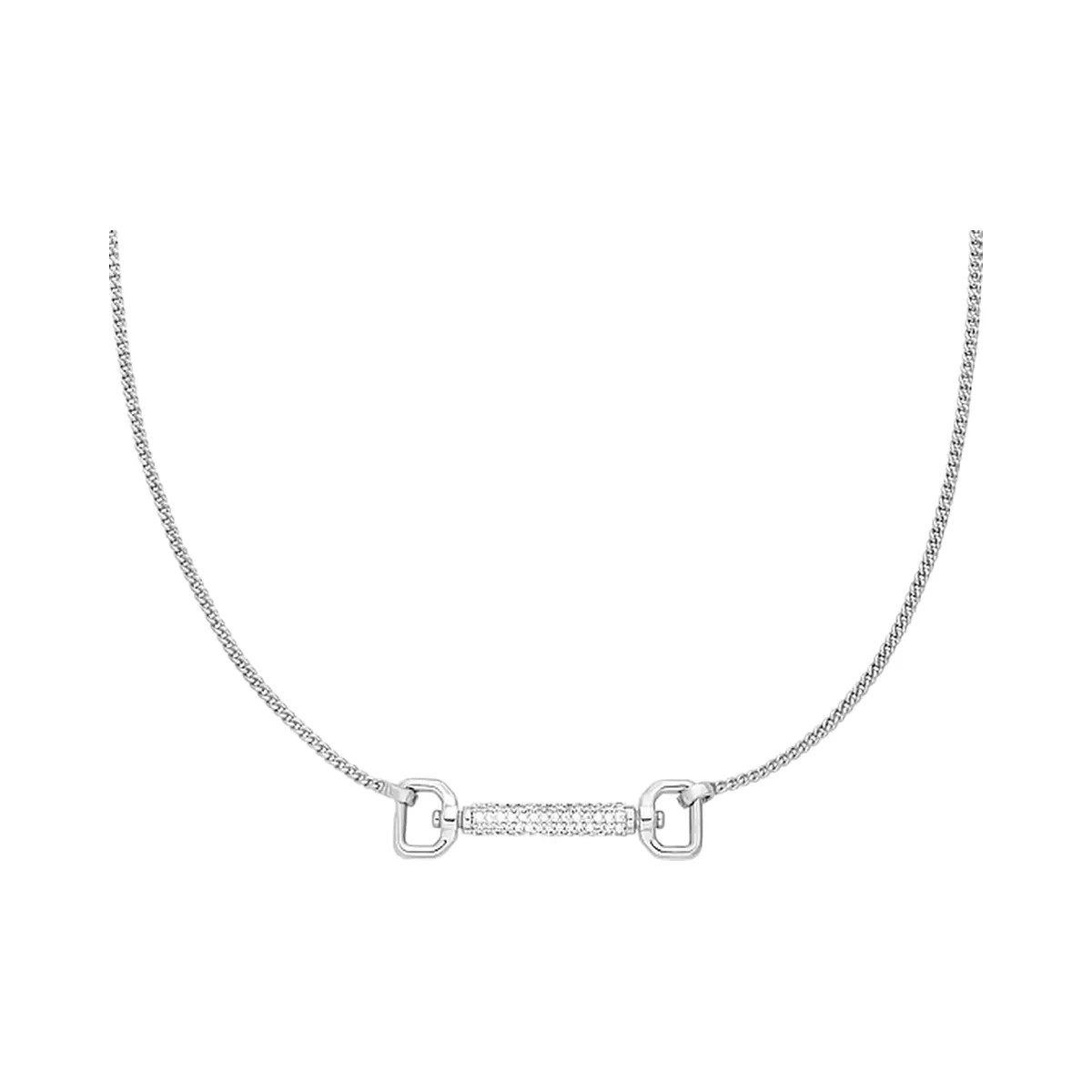 Michael Kors Pavé Horsebit Necklace Silver - HypeFly India View 1