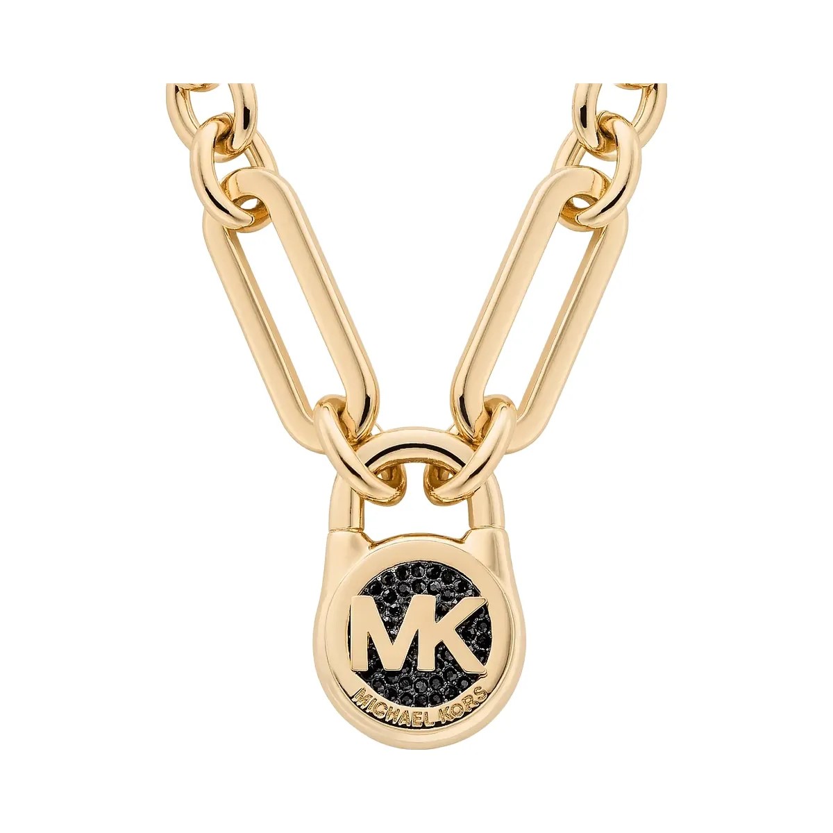 Michael Kors Pavé Lock Necklace Gold - HypeFly India View 2