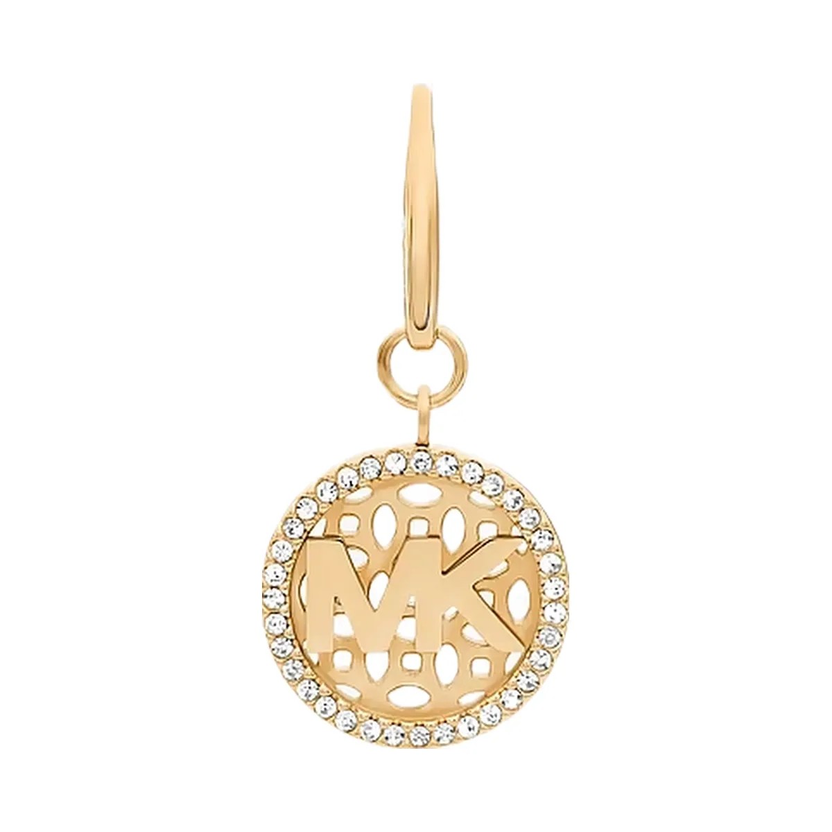 Michael Kors Pavé Logo Charm Earrings Gold - HypeFly India View 2