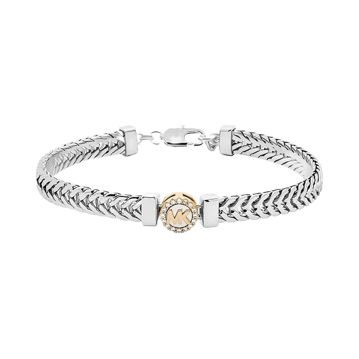Michael Kors Pavé Logo Foxtail Chain Bracelet Two Tone - HypeFly India View 1