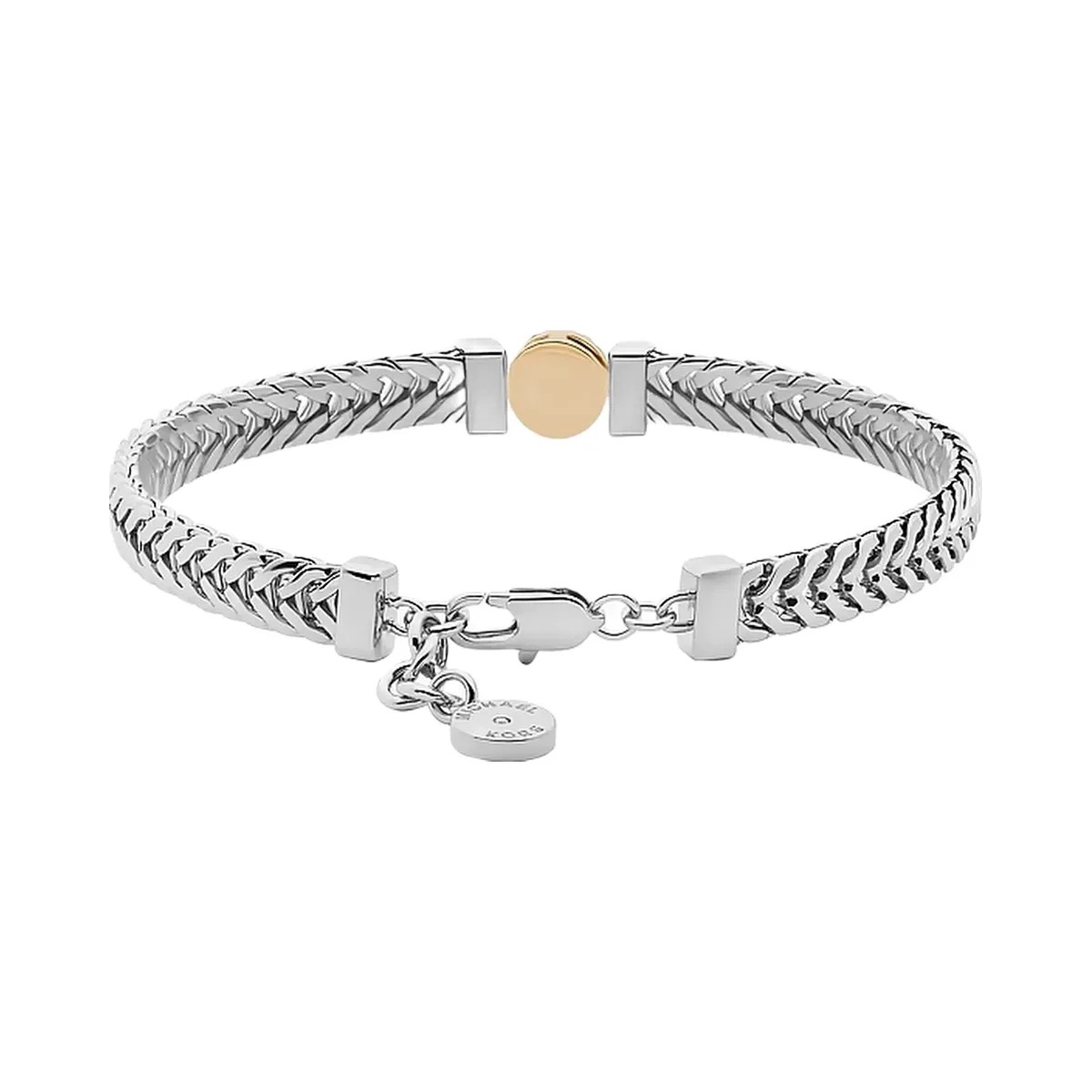 Michael Kors Pavé Logo Foxtail Chain Bracelet Two Tone - HypeFly India View 2