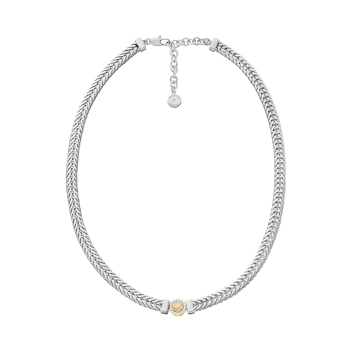 Michael Kors Pavé Logo Foxtail Chain Necklace Two Tone - HypeFly India View 1