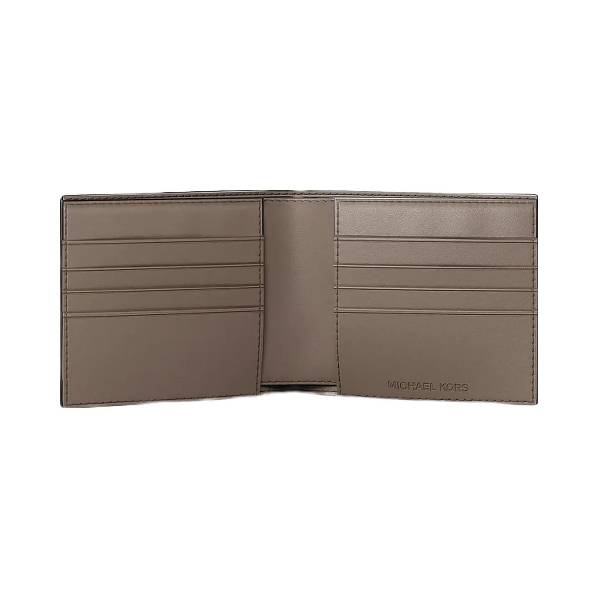 Michael Kors Pebbled Leather Billfold Wallet and Signature Logo Card Case Gift Set Mushroom - HypeFly India View 2