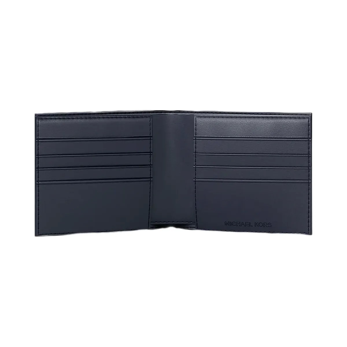 Michael Kors Pebbled Leather Billfold Wallet and Signature Logo Card Case Gift Set Navy - HypeFly India View 2