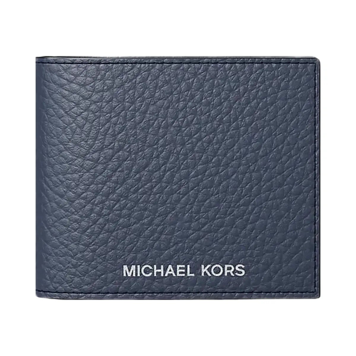 Michael Kors Pebbled Leather Billfold Wallet and Signature Logo Card Case Gift Set Navy - HypeFly India View 3