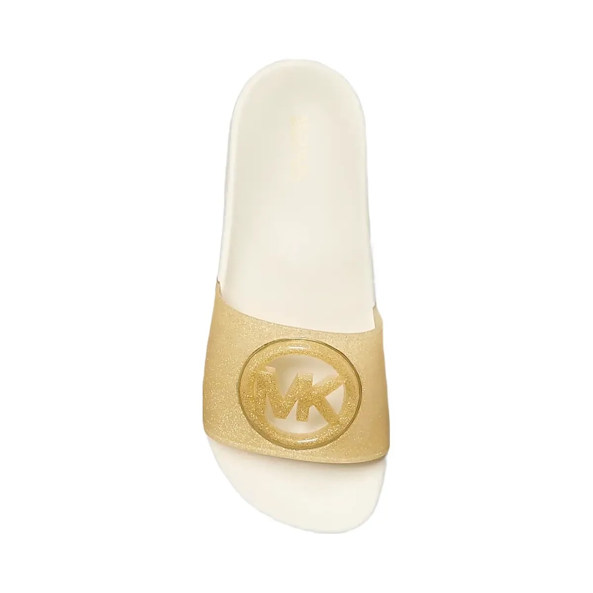 Michael Kors Penny Glitter Embellished PVC Slide Sandal Pale Gold - HypeFly India View 3