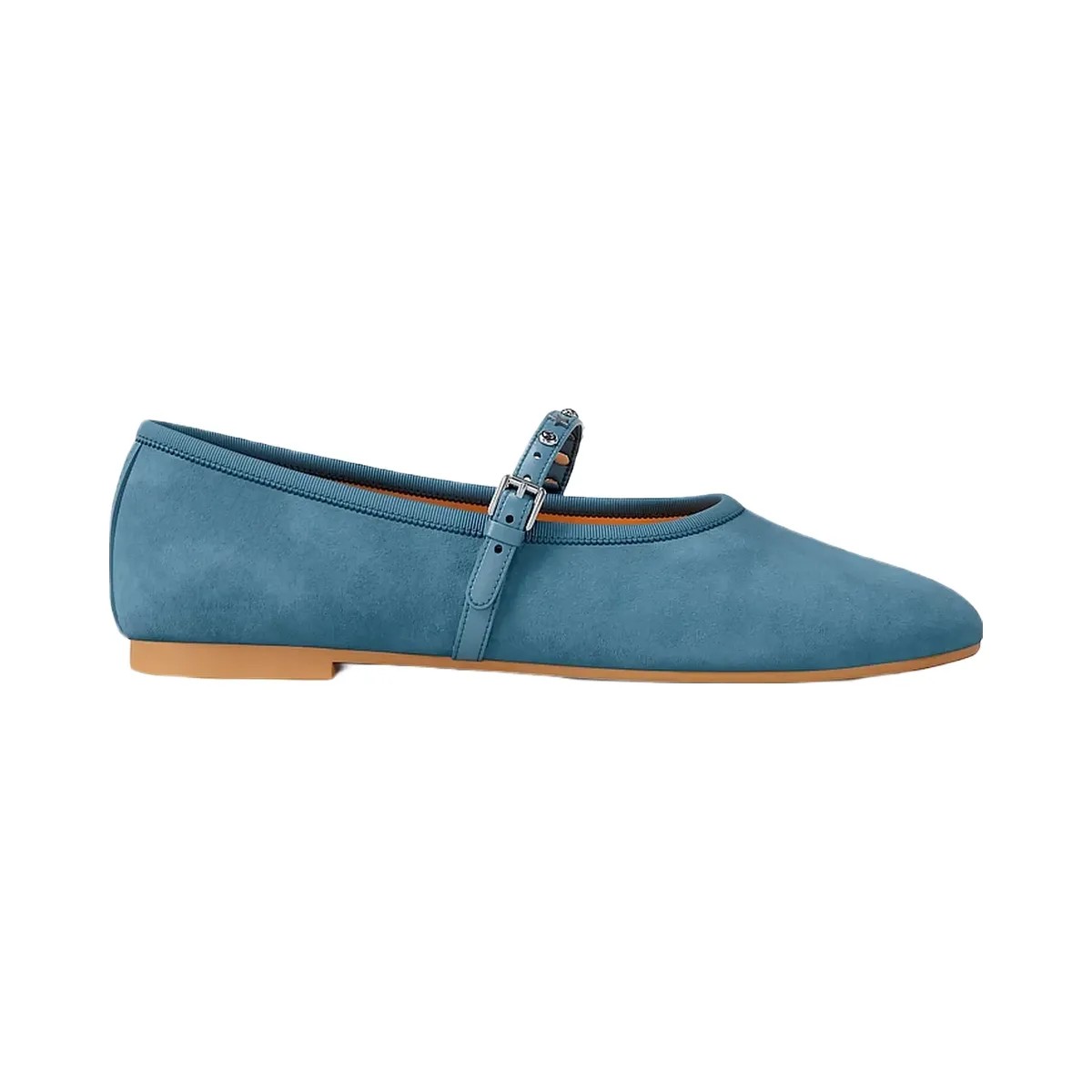 Michael Kors Phoebe Embellished Leather Ballet Flat Denim - HypeFly India View 2