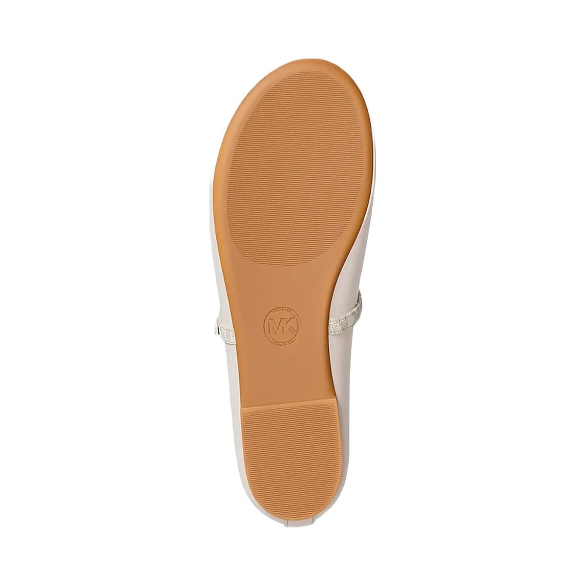 Michael Kors Phoebe Signature Logo Trim Ballet Flat Lt Cream - HypeFly India View 6