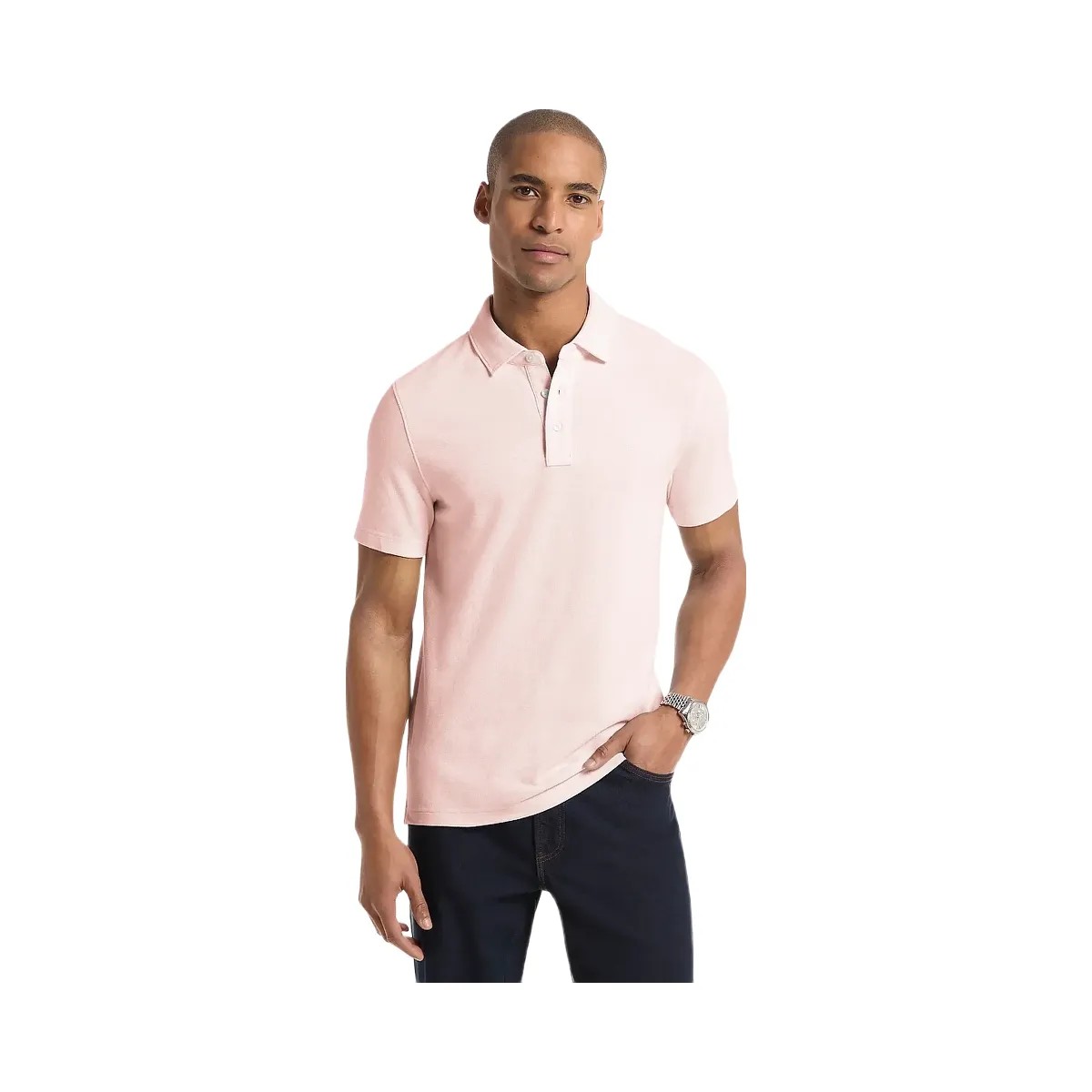 Michael Kors Pima Cotton Piqué Polo Shirt Powder Blush - HypeFly India View 1