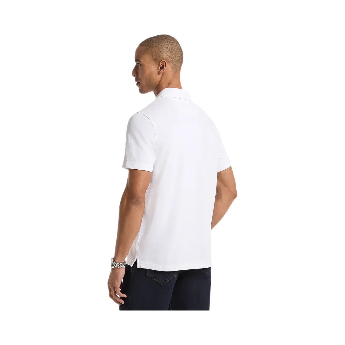 Michael Kors Pima Cotton Piqué Polo Shirt White - HypeFly India View 2
