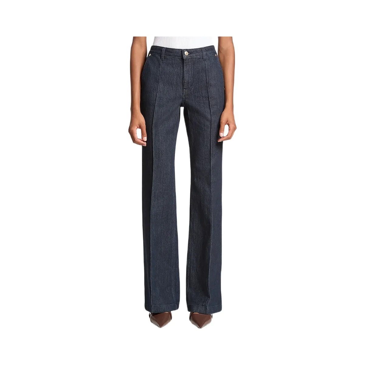 Michael Kors Pintuck Bootcut Stretch Denim Jeans Rinse - HypeFly India View 1