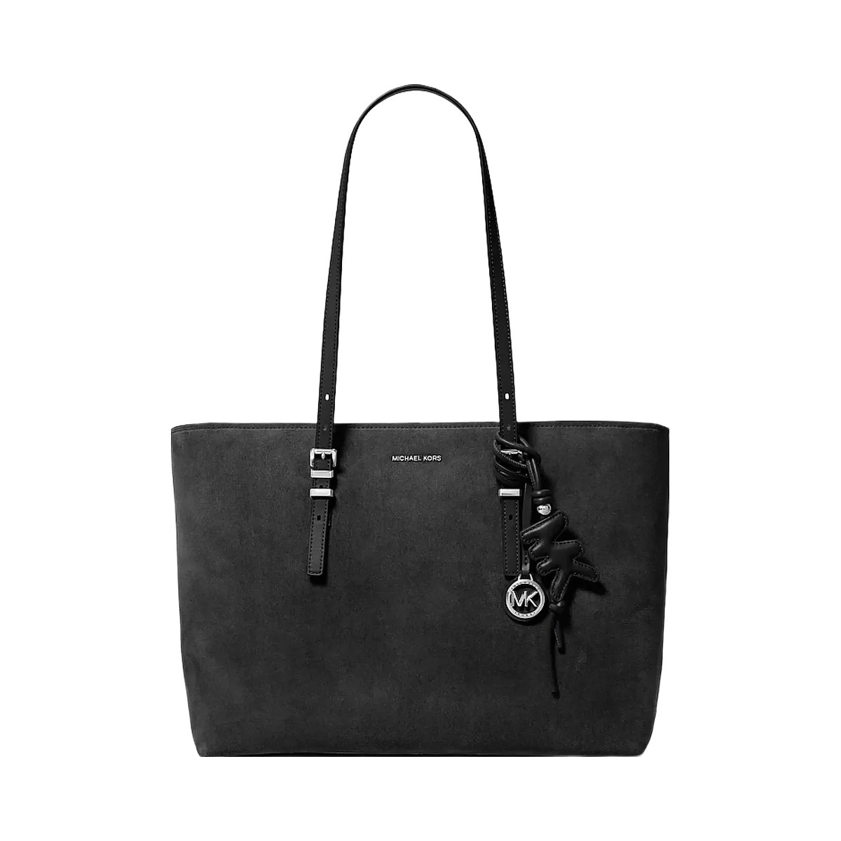 Michael Kors Puffy Logo Leather Bag Charm Black - HypeFly India View 3