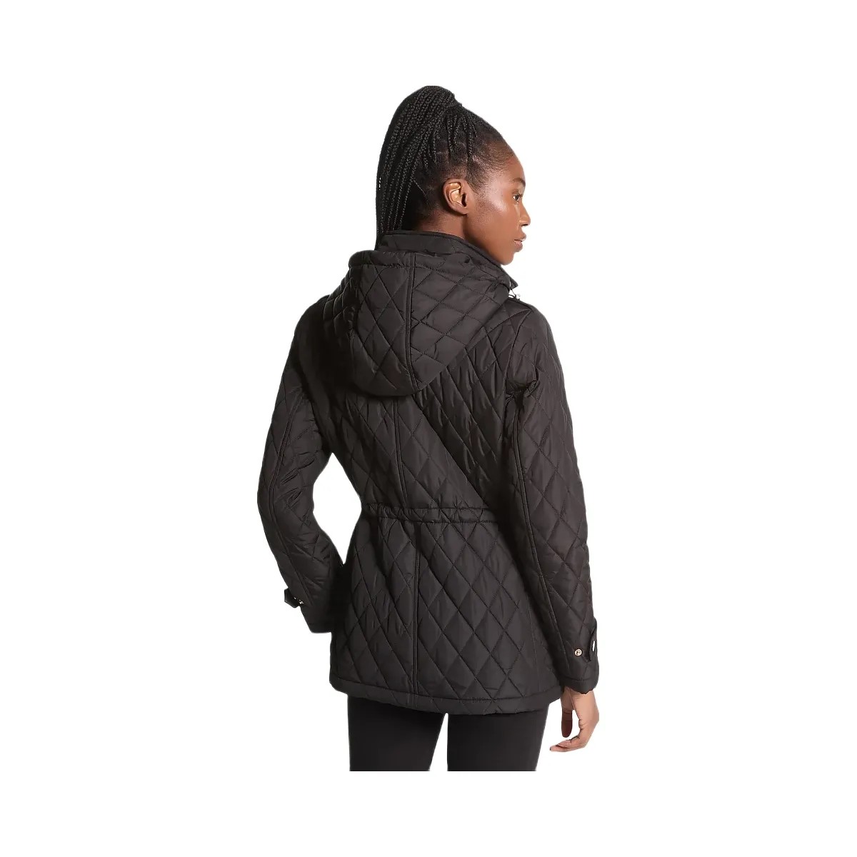 Michael Kors Quilted Hooded Jacket Black - HypeFly India View 2