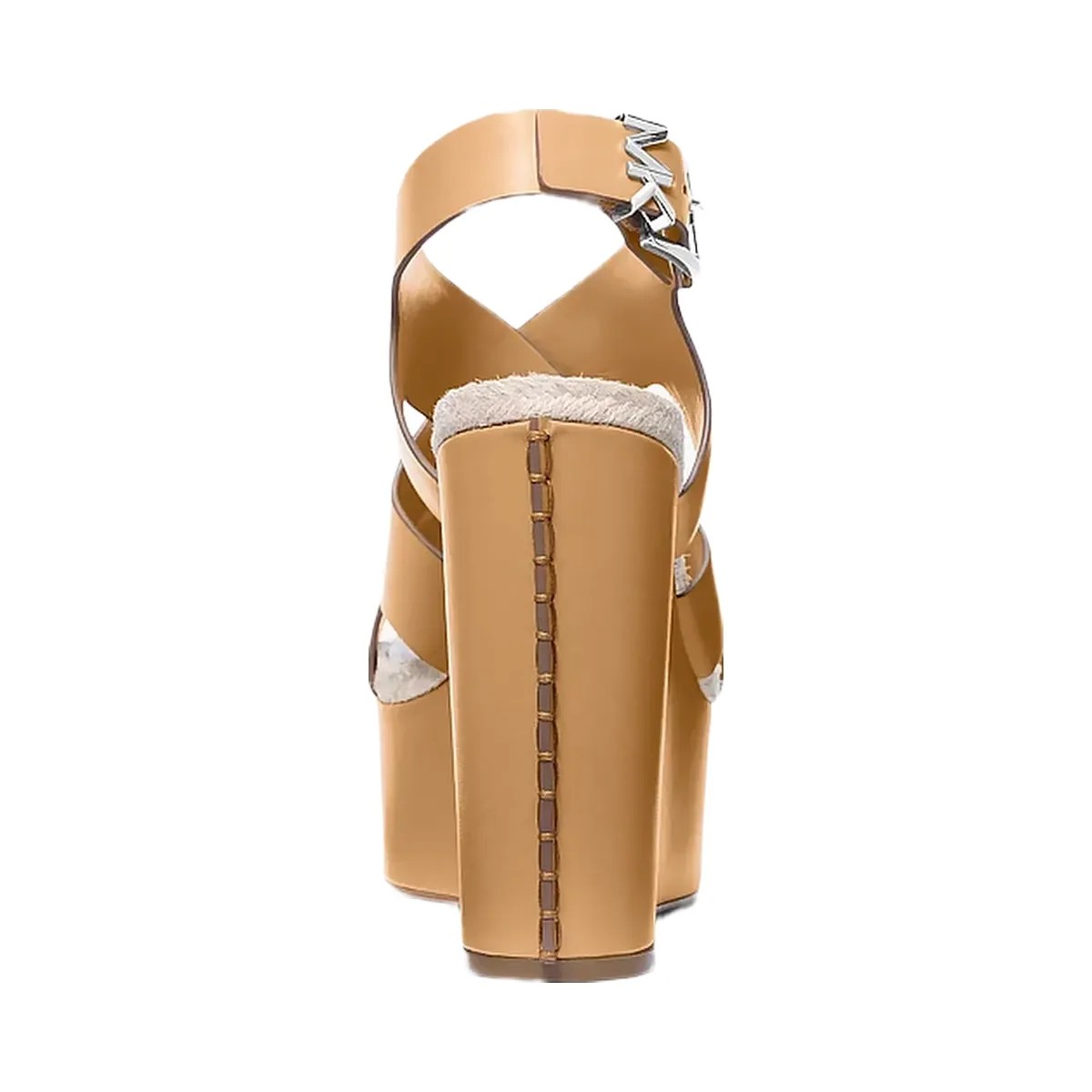 Michael Kors Raven Leather Wedge Sandal Peanut - HypeFly India View 3