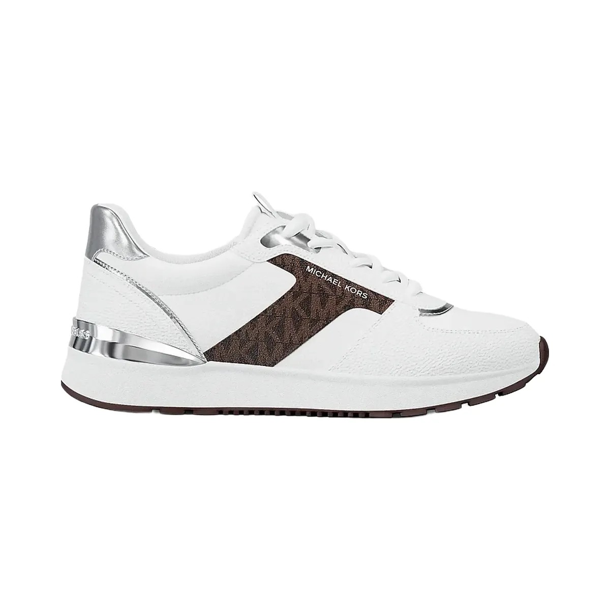 Michael Kors Remy Mixed-Media Trainer Op Wht/Brown - HypeFly India View 2