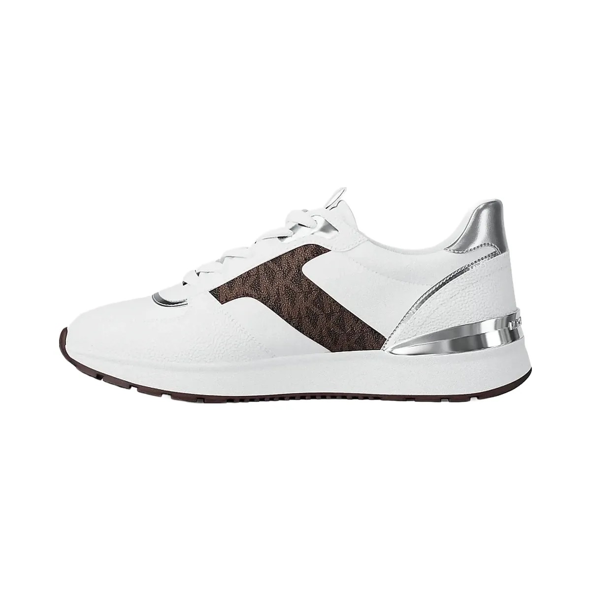Michael Kors Remy Mixed-Media Trainer Op Wht/Brown - HypeFly India View 3