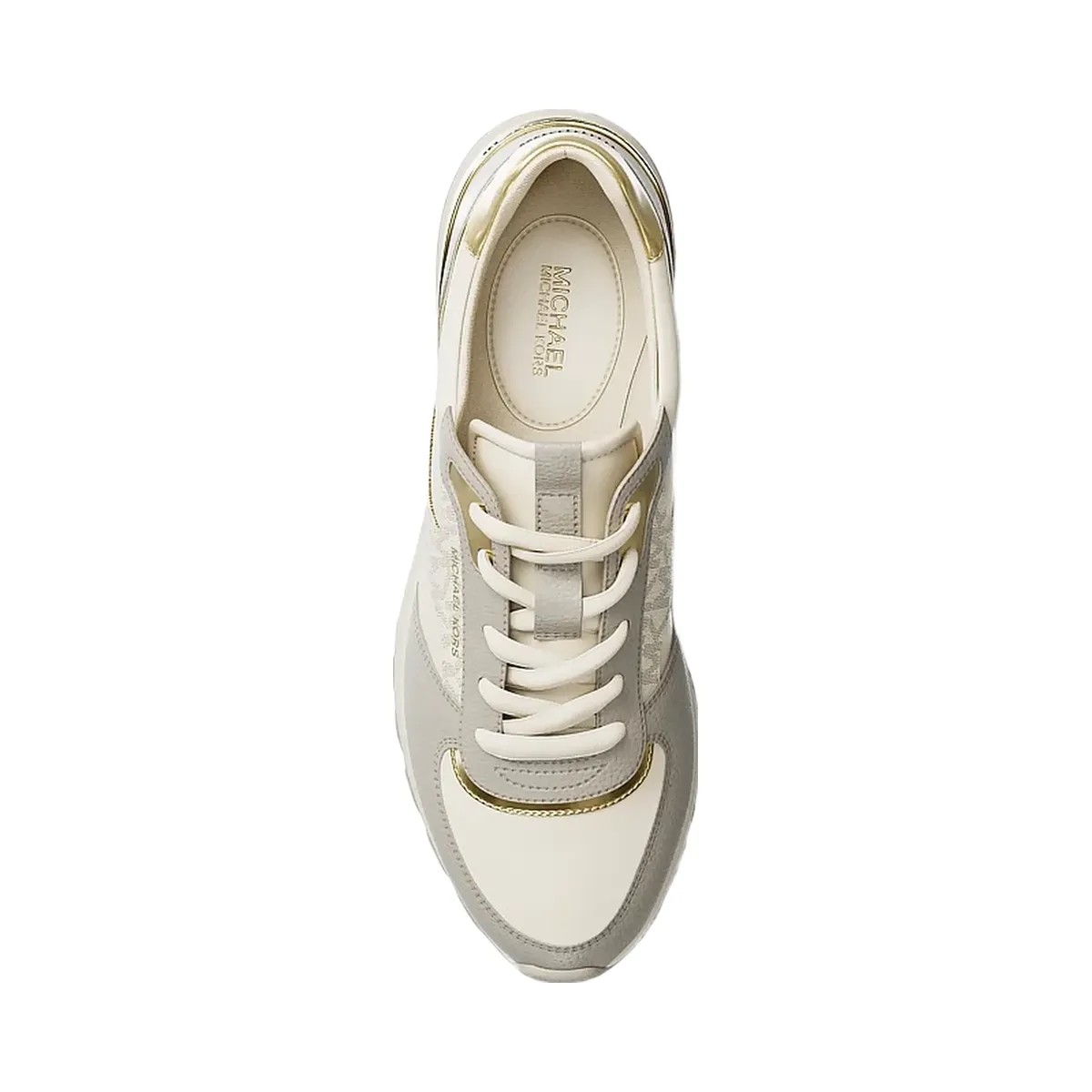 Michael Kors Remy Mixed-Media Trainer Vanilla Combo - HypeFly India View 5