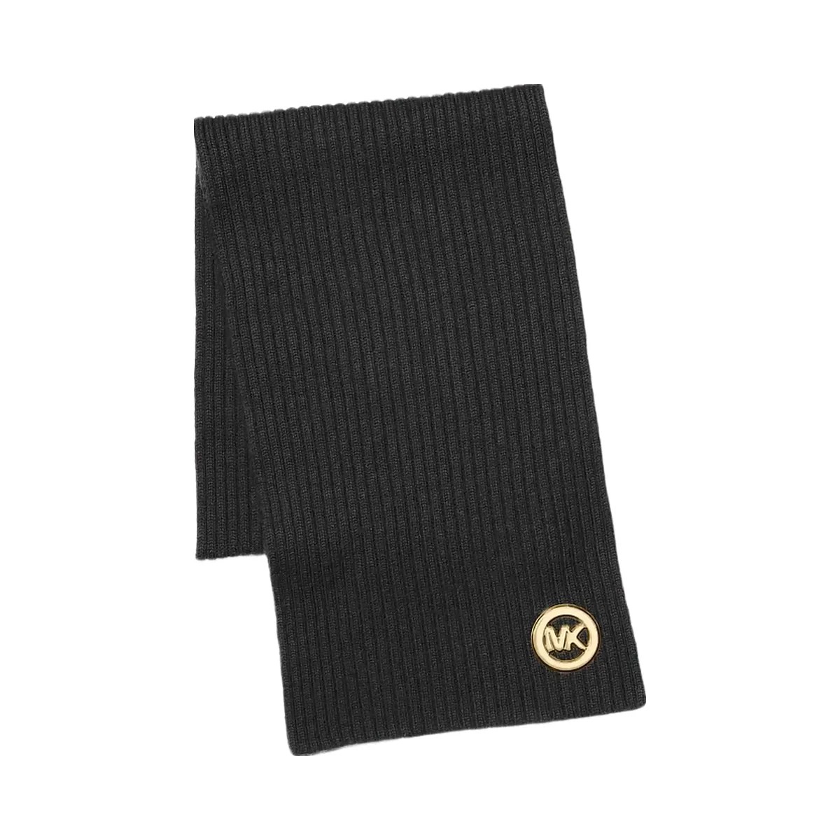 Michael Kors Ribbed Wool Scarf Black - HypeFly India View 1