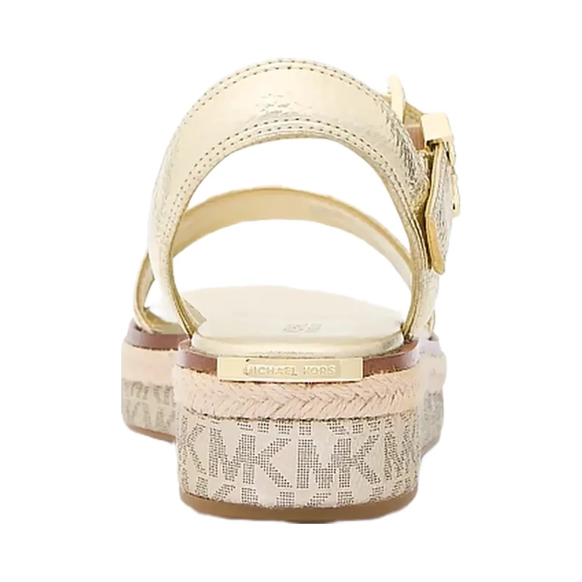Michael Kors Richie Metallic Platform Espadrille Sandal Pale Gold - HypeFly India View 3