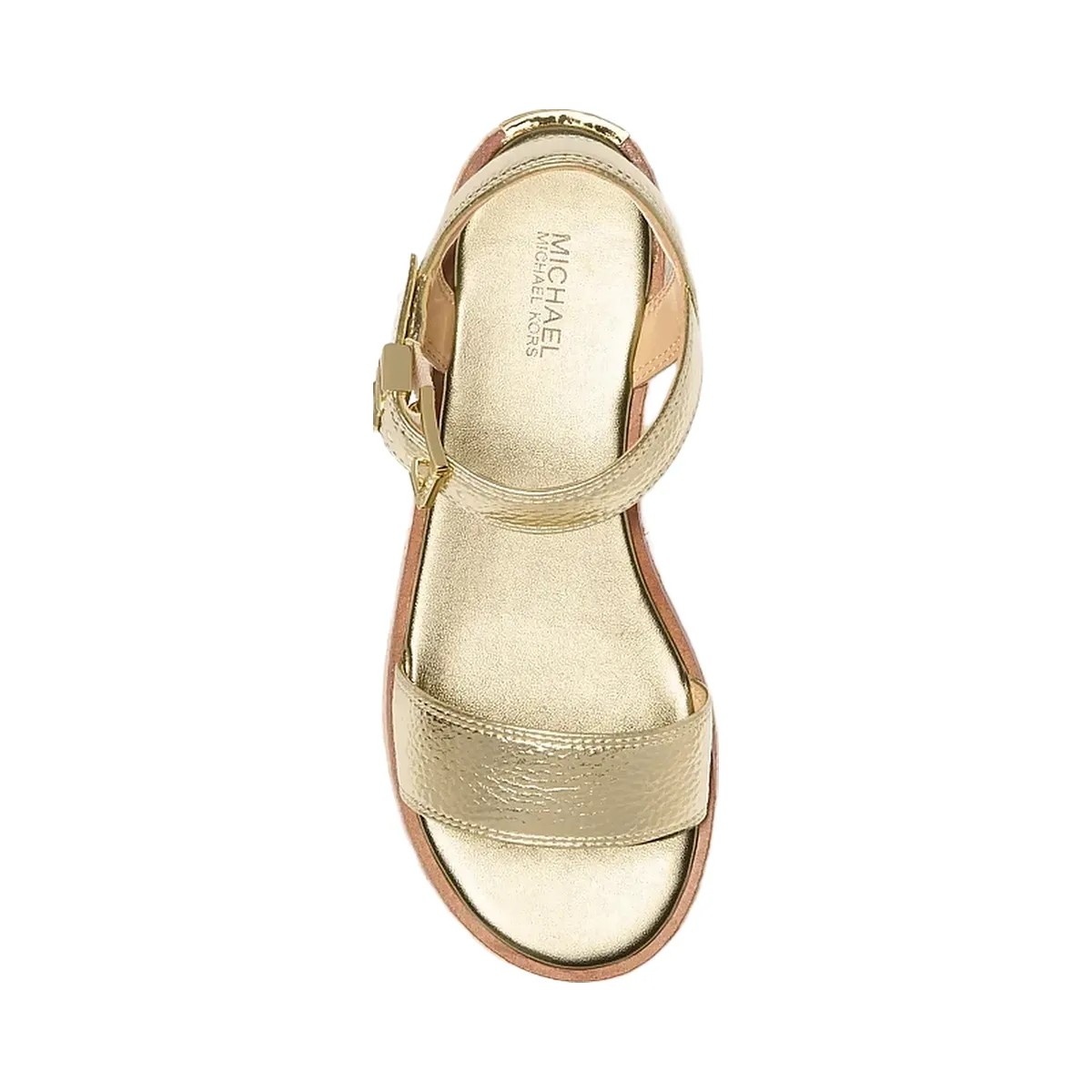 Michael Kors Richie Metallic Platform Espadrille Sandal Pale Gold - HypeFly India View 4