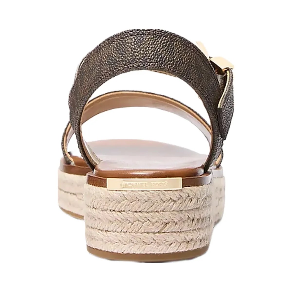 Michael Kors Richie Signature Logo Platform Espadrille Sandal Brown - HypeFly India View 3