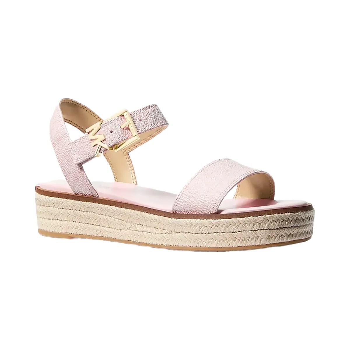 Michael Kors Richie Signature Logo Platform Espadrille Sandal Powder Blush - HypeFly India View 1