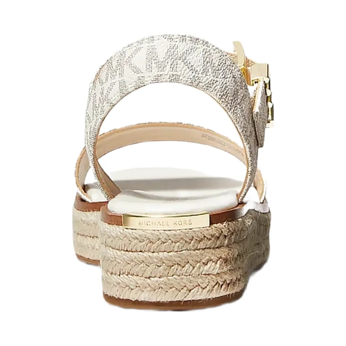 Michael Kors Richie Signature Logo Platform Espadrille Sandal Vanilla - HypeFly India View 3