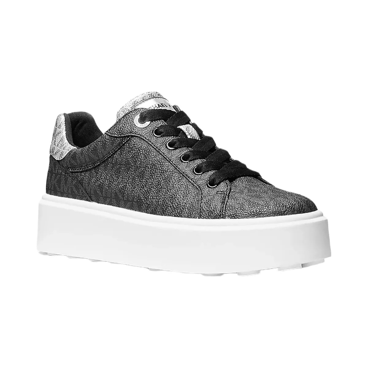 Michael Kors Romey Metallic Two-Tone Signature Logo Platform Sneaker Black - HypeFly India View 1