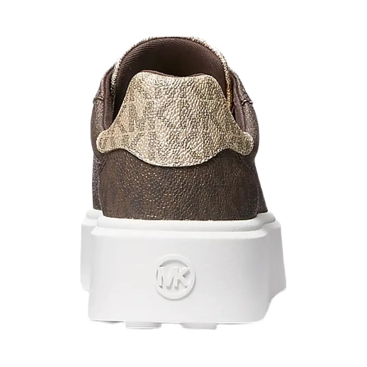 Michael Kors Romey Metallic Two-Tone Signature Logo Platform Sneaker Brown - HypeFly India View 3