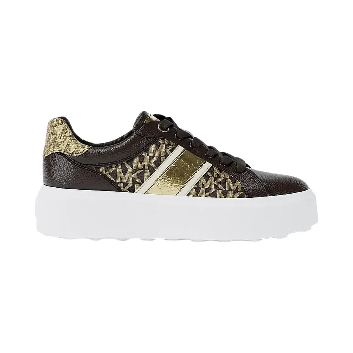 Michael Kors Romey Signature Logo Stripe Platform Sneaker Brown - HypeFly India View 2