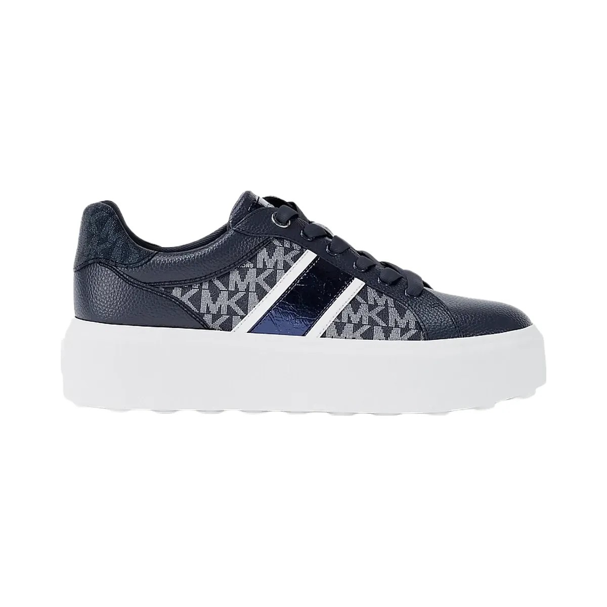 Michael Kors Romey Signature Logo Stripe Platform Sneaker Navy - HypeFly India View 2