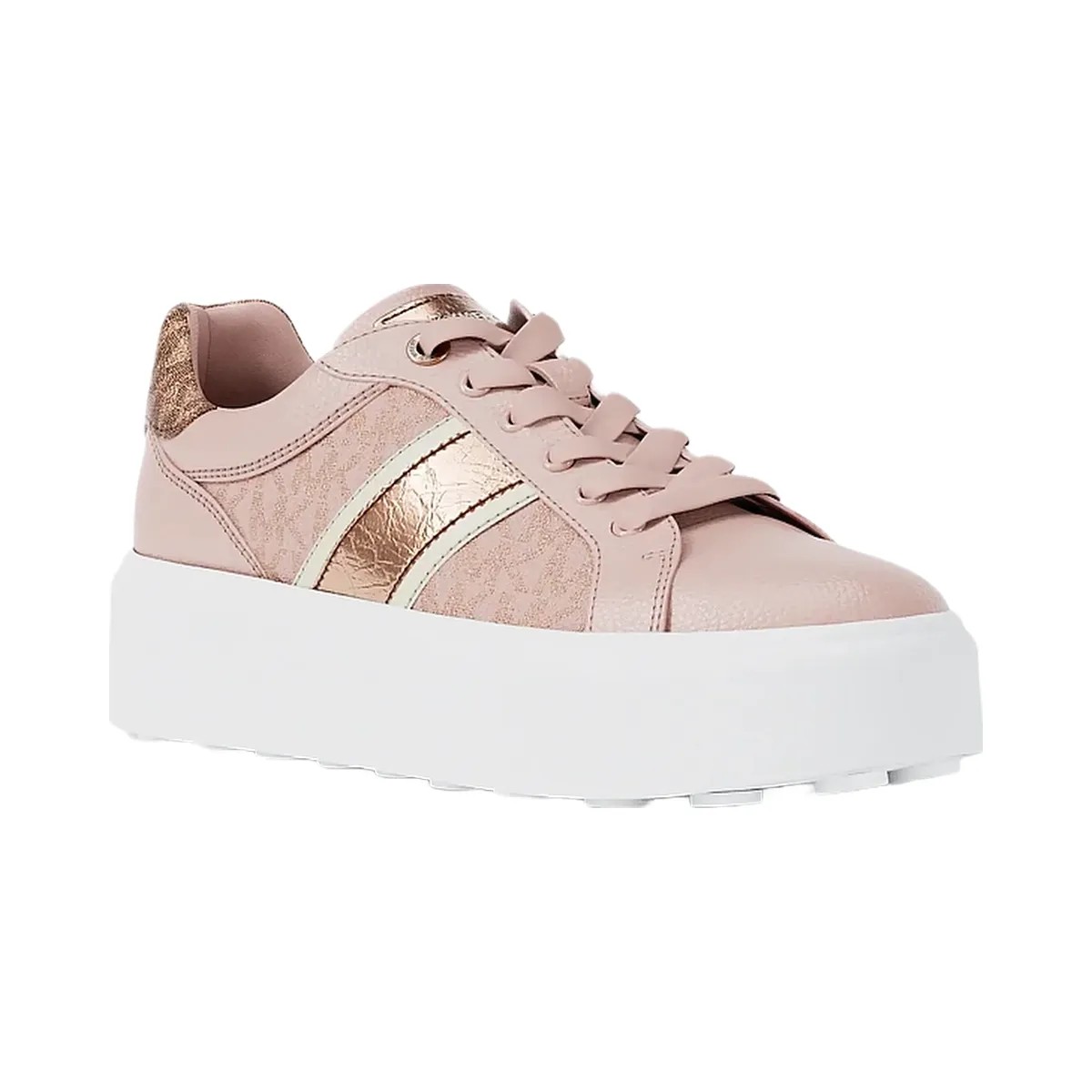 Michael Kors Romey Signature Logo Stripe Platform Sneaker Powder Blush - HypeFly India View 1