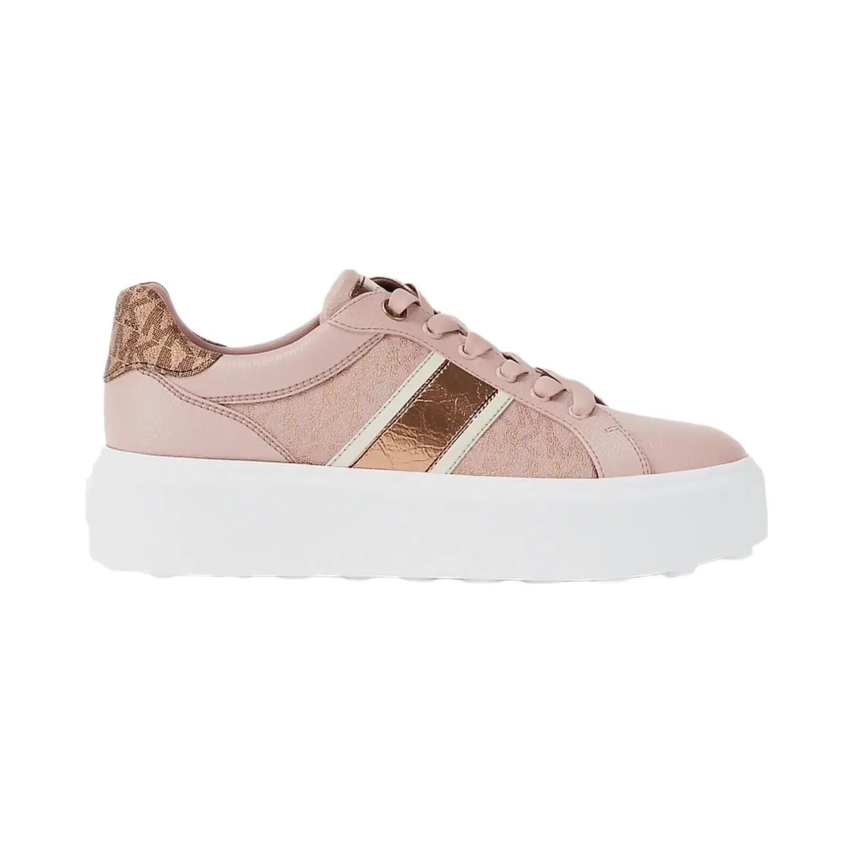 Michael Kors Romey Signature Logo Stripe Platform Sneaker Powder Blush - HypeFly India View 2