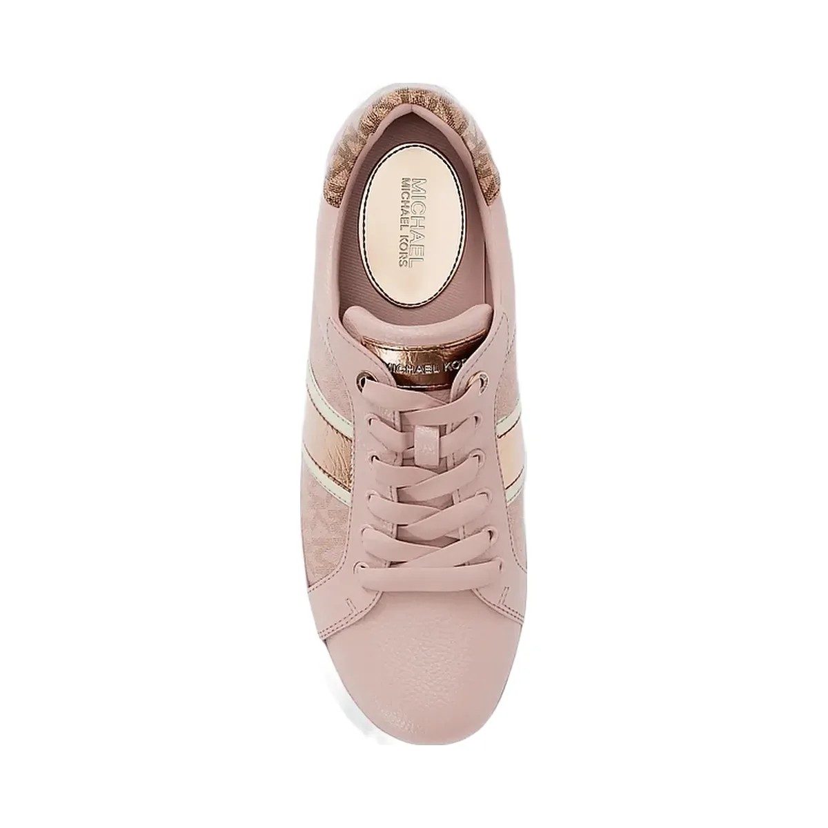 Michael Kors Romey Signature Logo Stripe Platform Sneaker Powder Blush - HypeFly India View 5