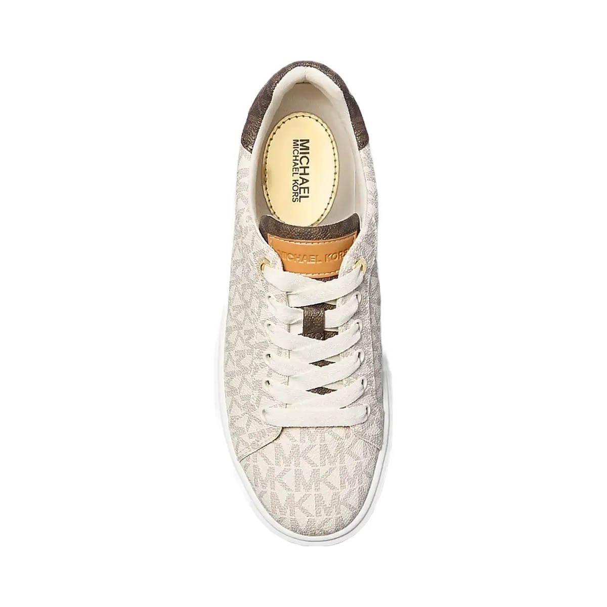 Michael Kors Romey Two-Tone Logo Platform Sneaker Vanilla - HypeFly India View 4